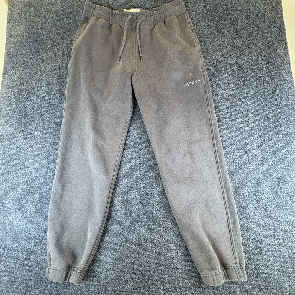 Abercrombie & Fitch Sweatpants Womens 32x28 Gray Fleece Relaxed Fit Tapered Leg